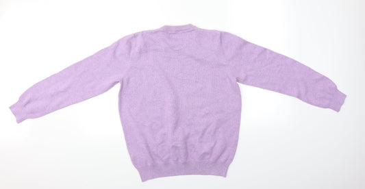 M&S Mens Purple Pullover Jumper Size S