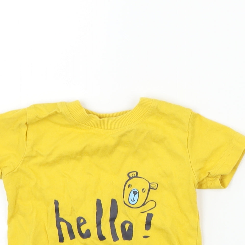 Nutmeg Boys Yellow Basic T-Shirt Size 6-9 Months - hello