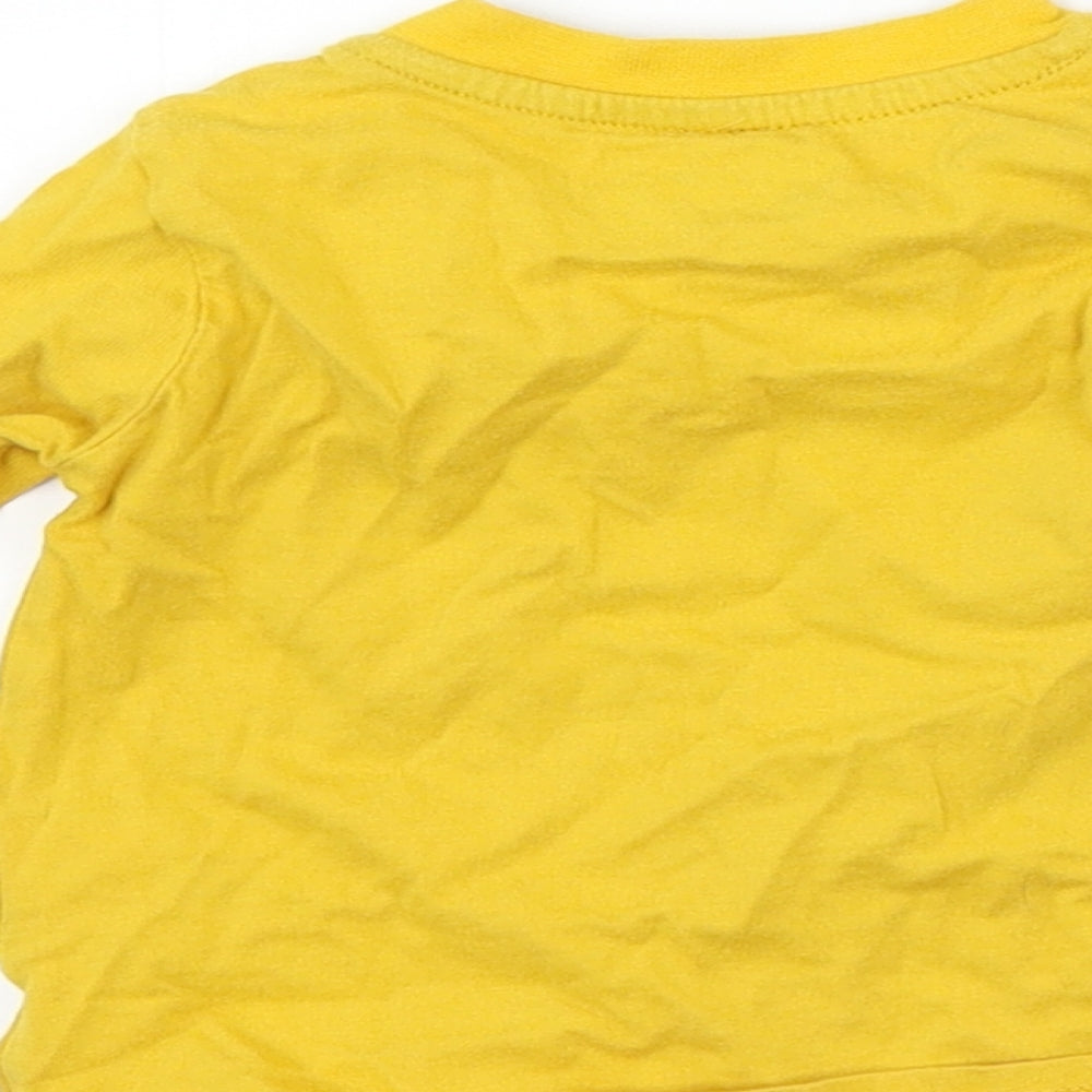 Brand and care label for Primark Baby Yellow Basic T-Shirt, size 6-9, Months - mummy's superstar