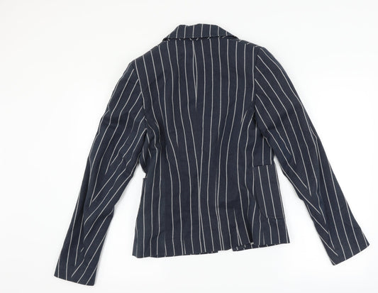 Miso Womens Blue Spotted Jacket Suit Jacket Size 12
