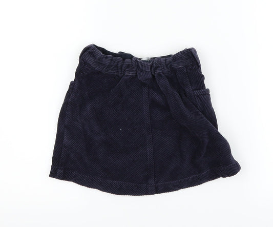 Pumpkin Patch Girls Blue Corduroy A-Line Skirt Size 7 Years