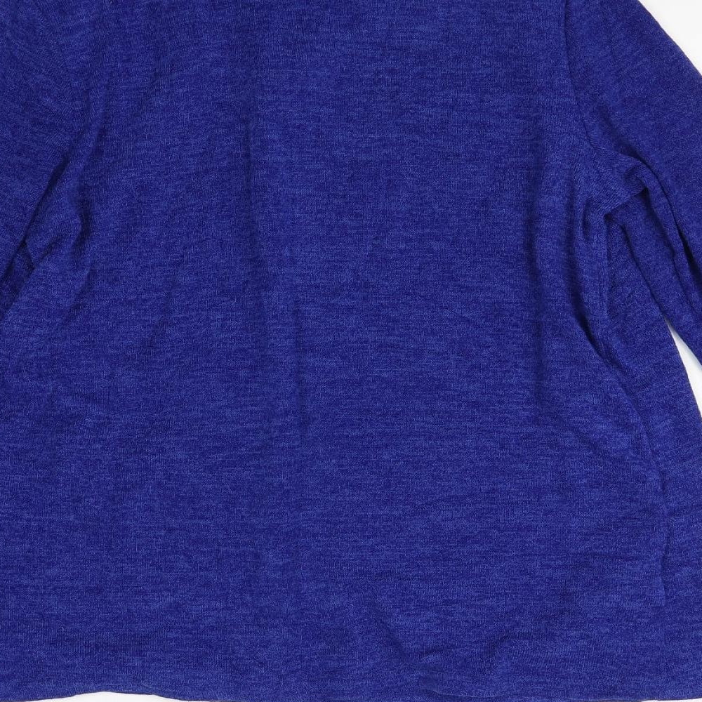 Afibel Womens Blue Pullover Jumper Size 14