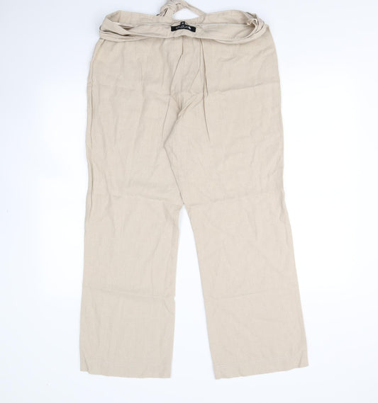 Originals Womens Beige Trousers Size 14 L28 in