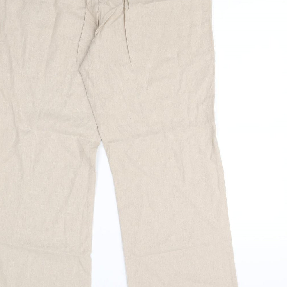 Originals Womens Beige Trousers Size 14 L28 in