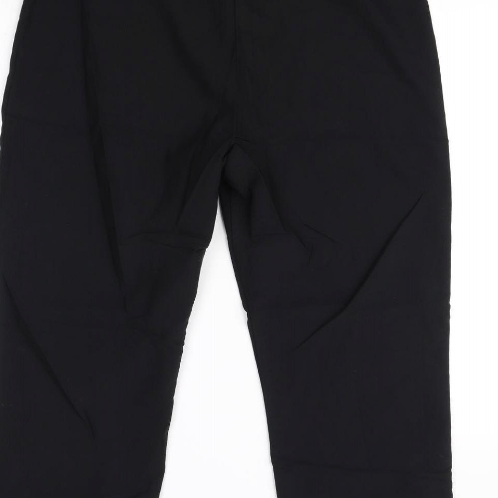 Preworn Womens Black Cropped Trousers Size 12 L23 in