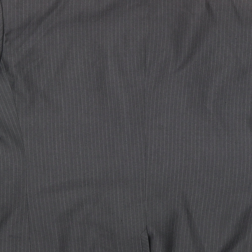 Brand and care label for Next men’s grey striped jacket suit jacket
