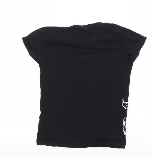 Urban Dept Girls Black Basic T-Shirt Size 8 Years
