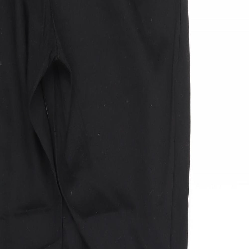 Brand and care label for H&M women’s black trousers, size UK 10, 26-inch leg