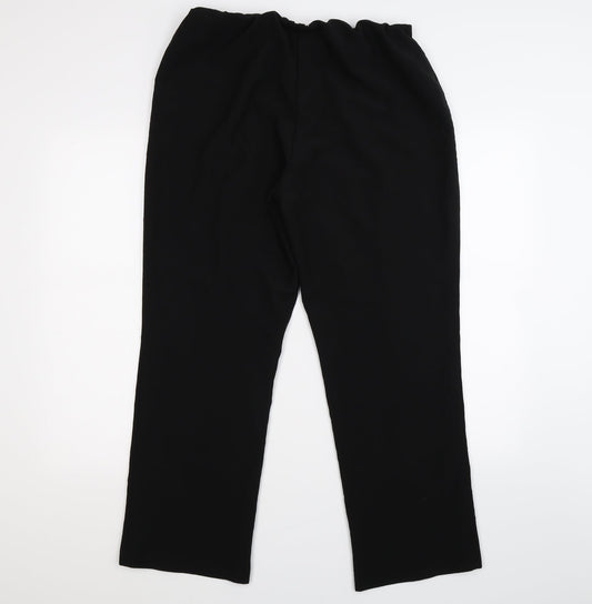 viva vi Womens Black Dress Pants Trousers Size 16 L27 in - Slimming