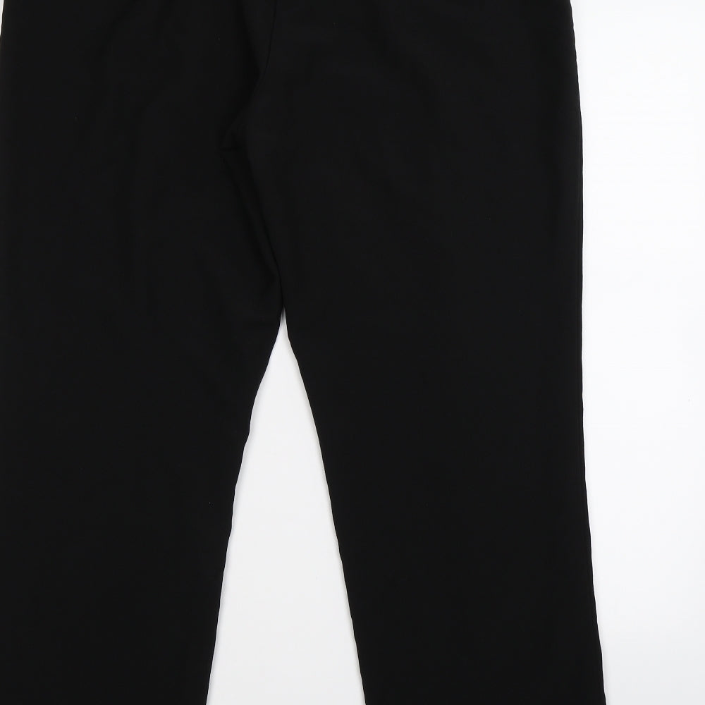 Brand and care label for viva vi women’s black dress pants trousers, size UK 16, 27-inch leg - slimming