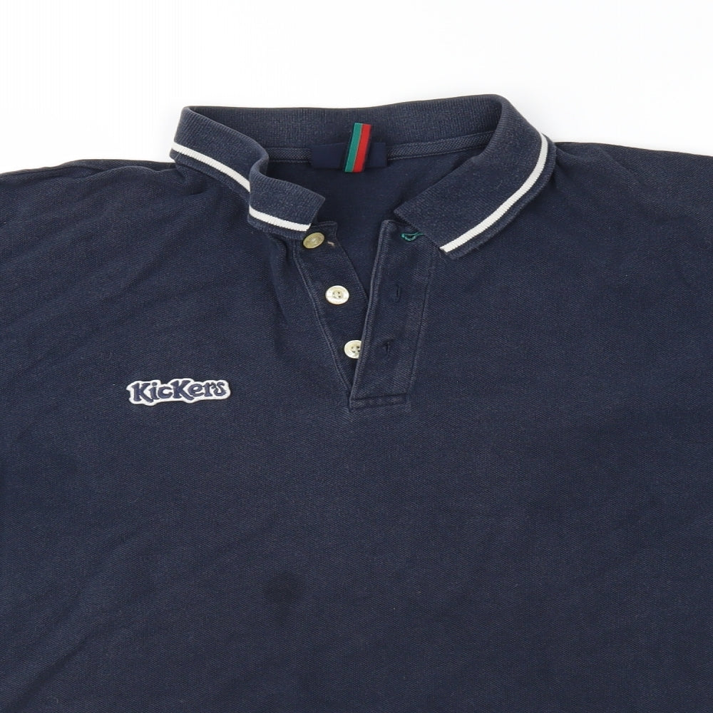Kickers Mens Blue Polo Size M