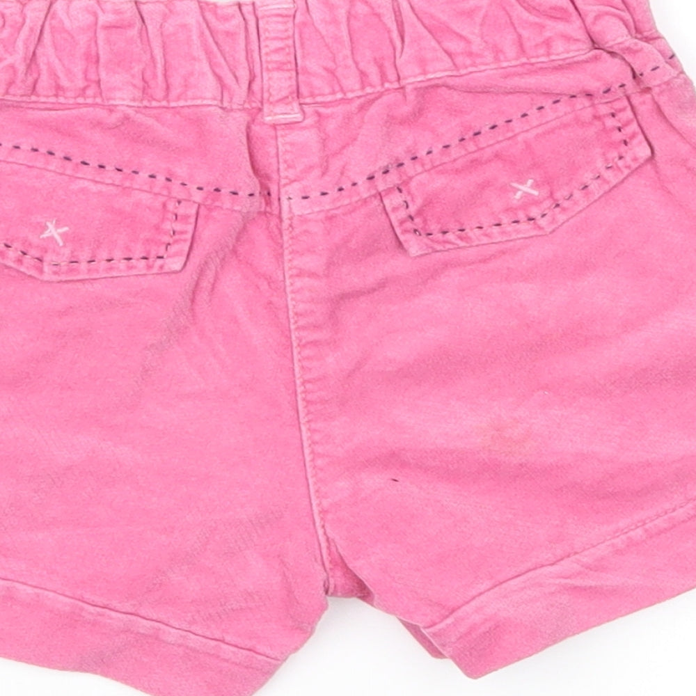 NEXT Girls Pink Velvet Cropped Trousers Size 12-18 Months