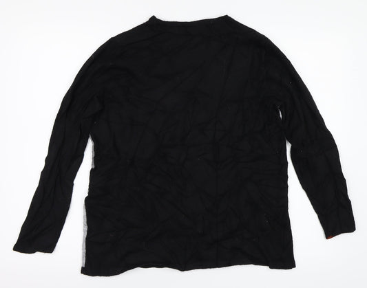 Viz-A-Viz Womens Black Pullover Jumper Size M