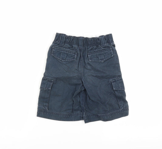 Lands End Boys Blue Cargo Shorts Size 4 Years