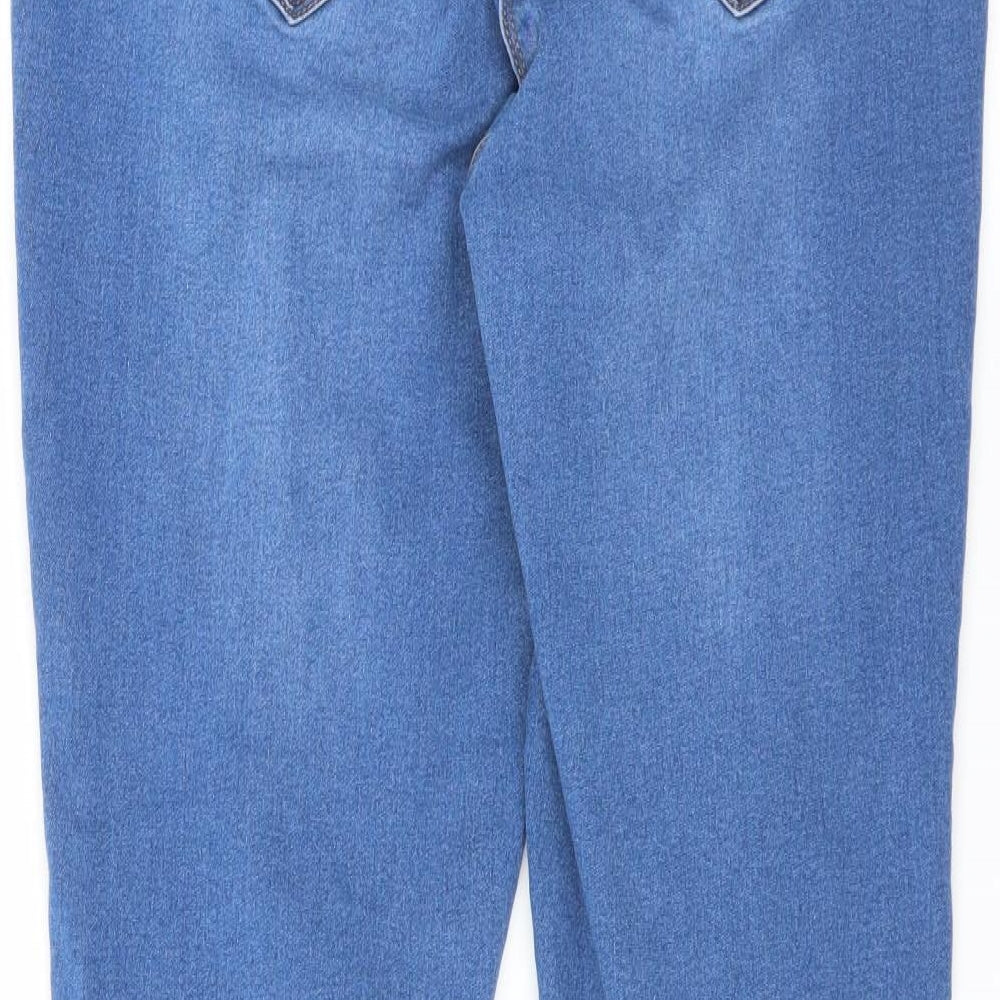 Payaya Womens Blue Denim Skinny Jeans Size 14 L28 in - distressed