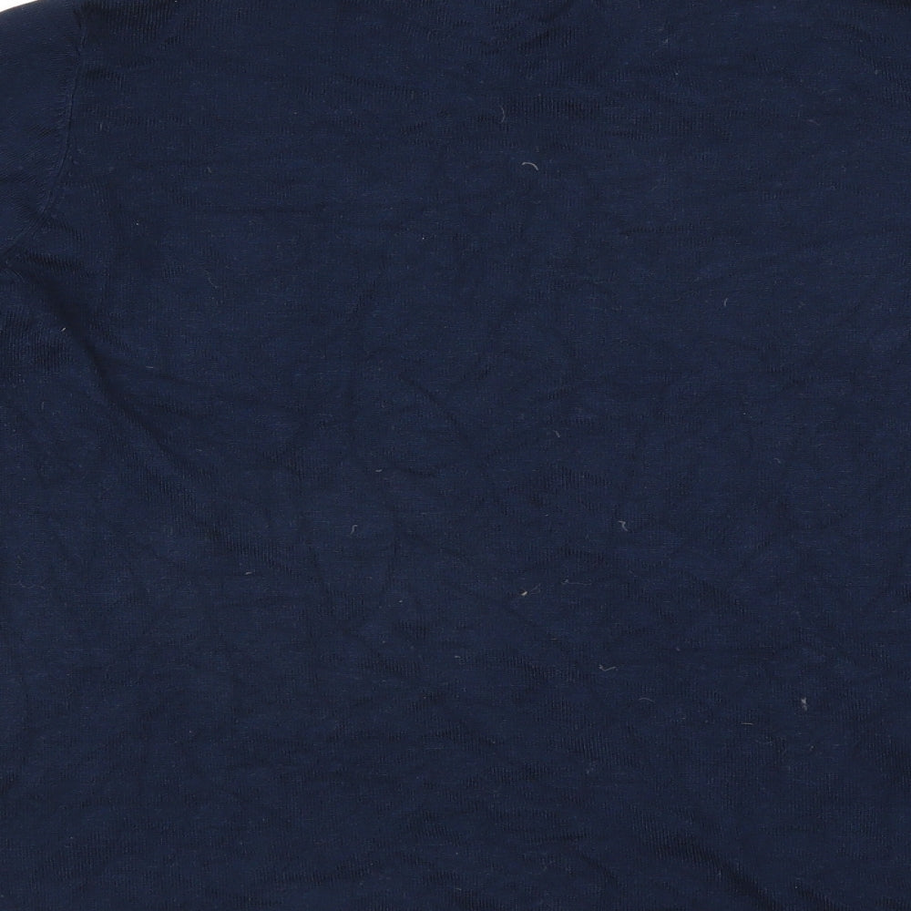 Brand and care label for TU women’s blue jumper, size UK 14