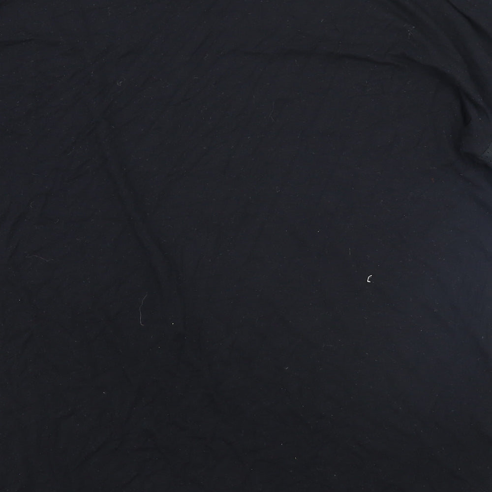 Select Womens Black Paisley Basic T-Shirt Size 16