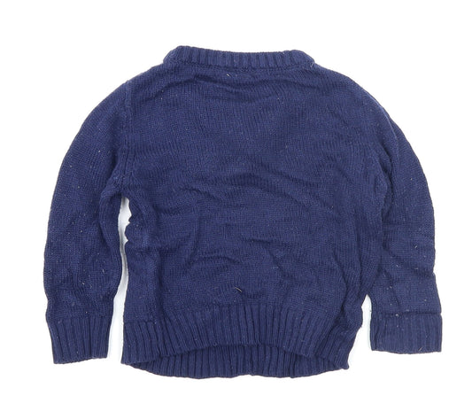 Urban Rascals Boys Blue Knit Pullover Jumper Size 2 Years - Polar Bear