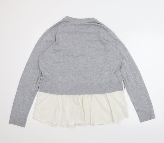 H&M Womens Grey Basic Blouse Size L