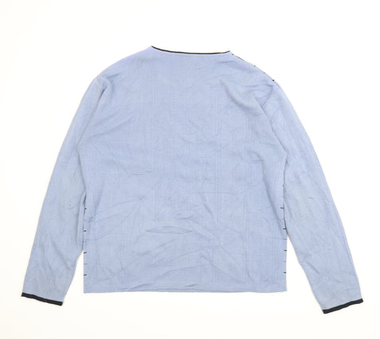 M2M Mens Blue Check Pullover Jumper Size XL
