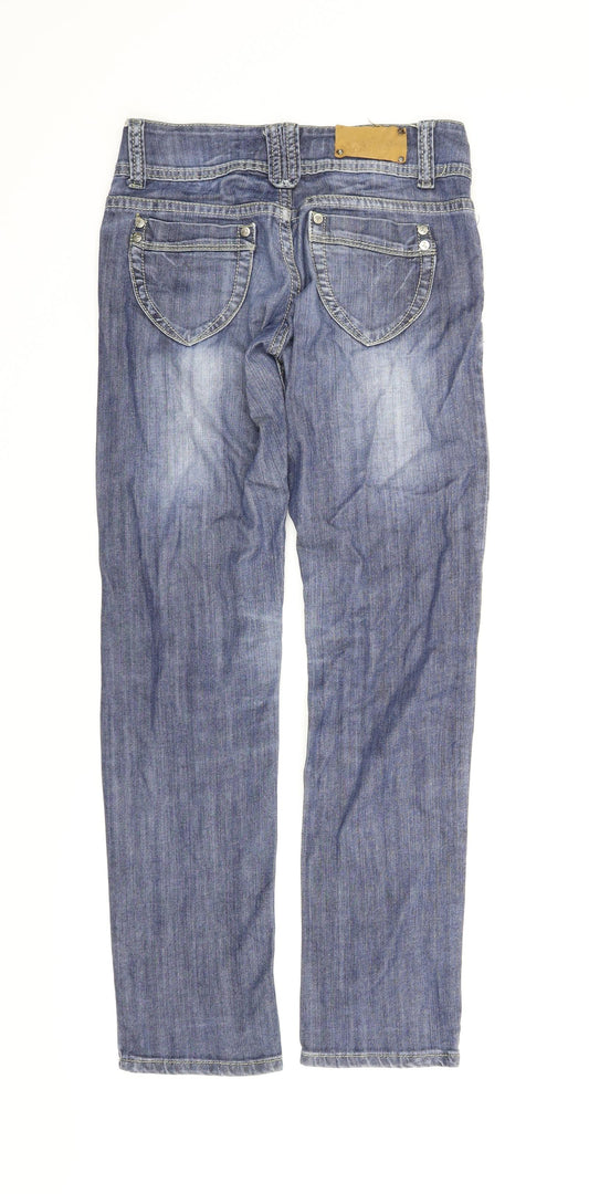Makpl Girls Blue Denim Straight Jeans Size 10 Years