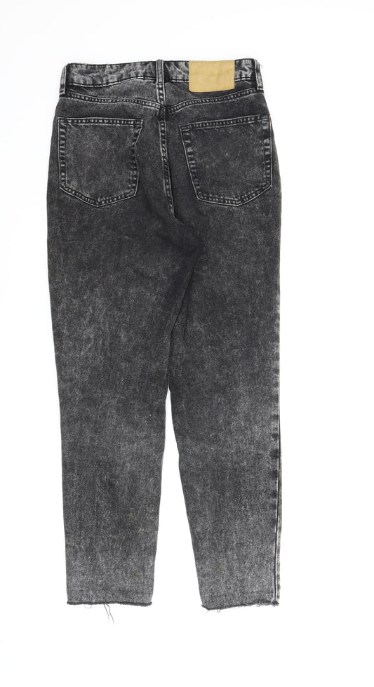 Divided Womens Black Denim Tapered Jeans Size 8 L25 in