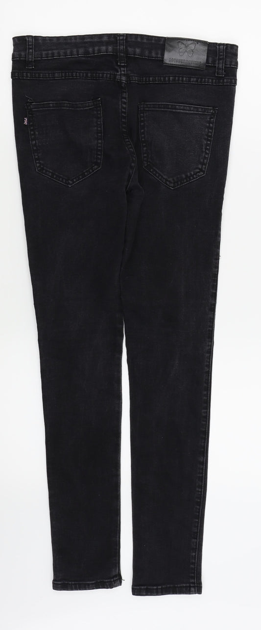 Good For Nothing Womens Black Skinny Jeans Size 30 L28 in