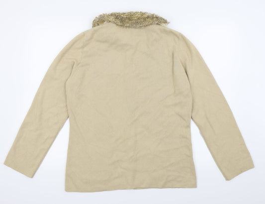 CC Womens Beige Cardigan Jumper Size L
