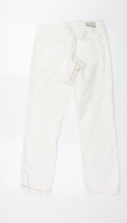Pepe Jeans Womens White Denim Straight Jeans Size 26 in L26 in
