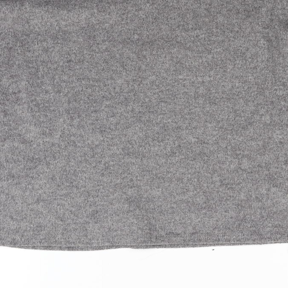 Brand and care label for New Look women’s grey knit jumper, size M