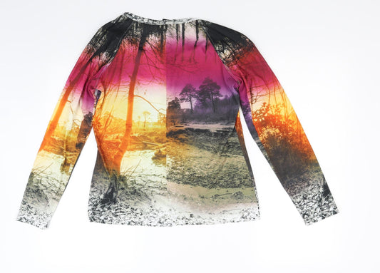 B.C. Best Connections Womens Multicoloured Jersey Pullover Sweatshirt Size 10
