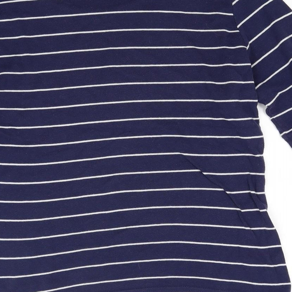 Avenue Womens Blue Striped Pullover Jumper Size 16