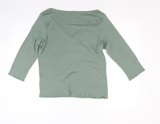 Viz a Viz Womens Green Knit Pullover Jumper Size M