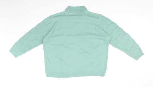 Isle of Cotton Womens Green Pullover Jumper Size XL