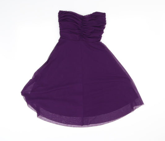 WEST ONE Womens Purple A-Line Size 10