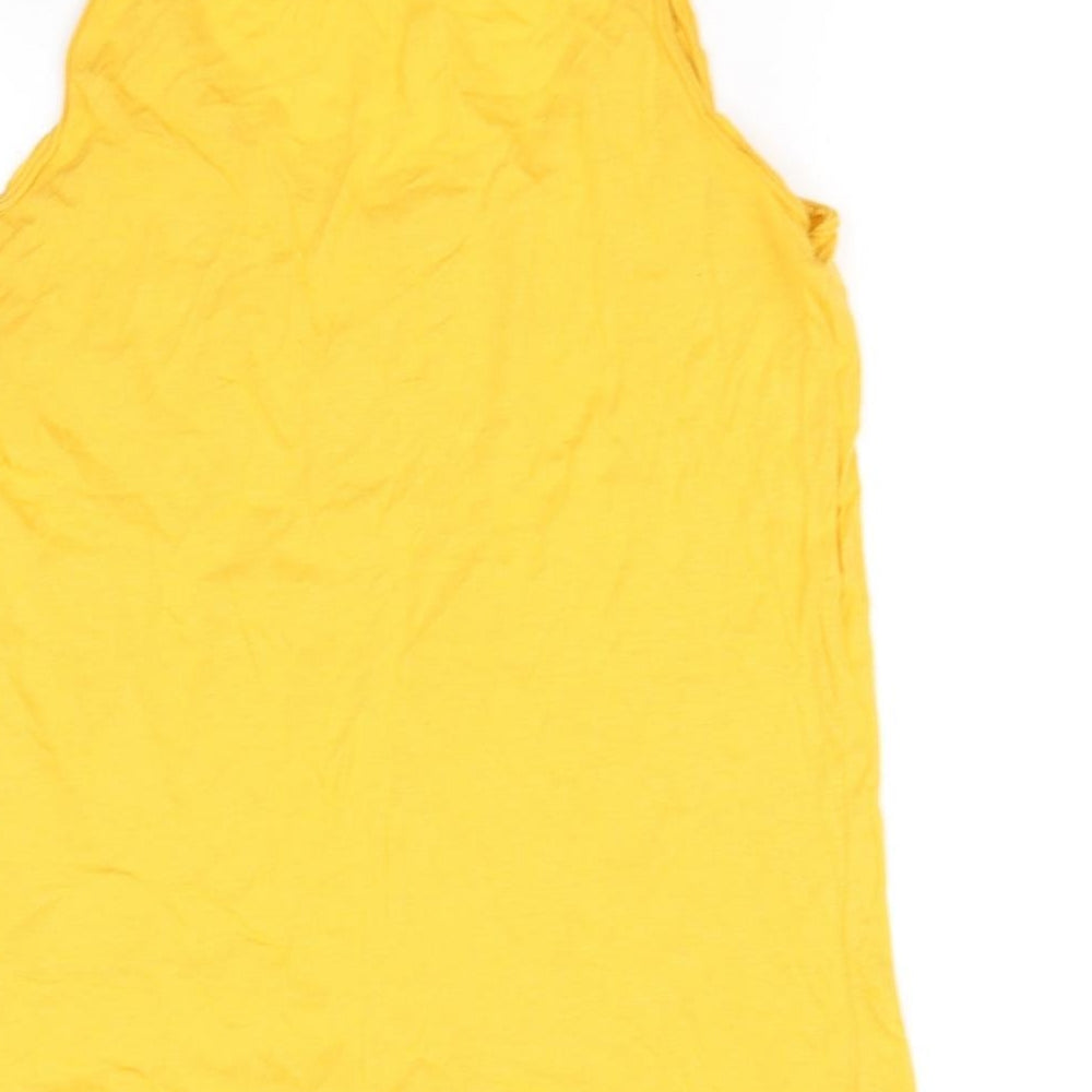 New Look Womens Yellow Basic T-Shirt Size 12