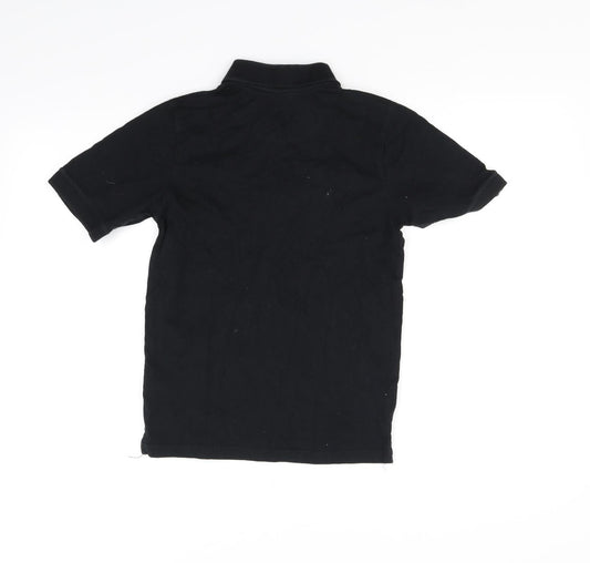 Carbini Boys Black Basic Polo Size 8-9 Years