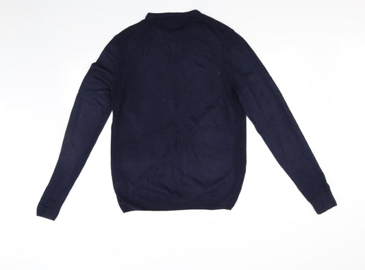 F&F Mens Blue Pullover Jumper Size S