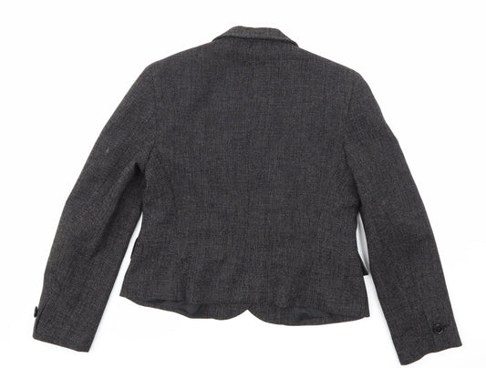 Marks and Spencer Womens Grey Rayon Jacket Suit Jacket Size 14
