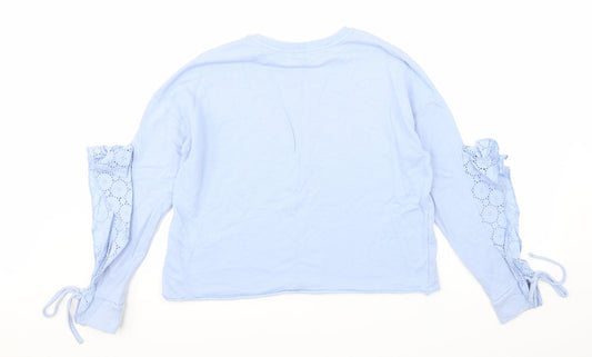 River Island Womens Blue Jersey Pullover Sweatshirt Size S - La Vie Est