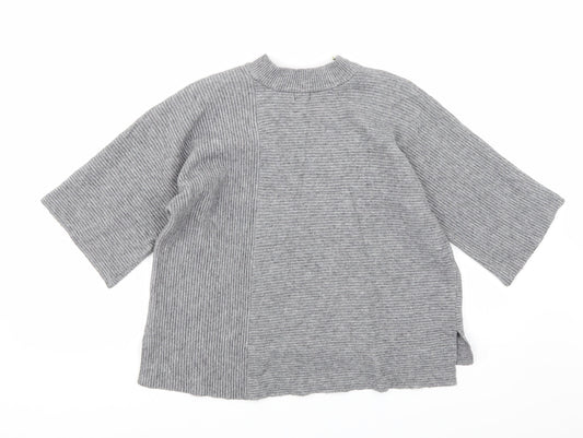 River Island Womens Grey Striped Knit Pullover Jumper Size S