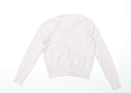 H&M Womens Purple Knit Cardigan Jumper Size S