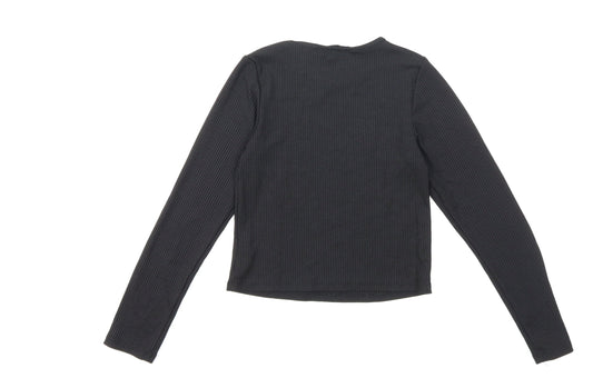 Primark Girls Black Basic T-Shirt Size 9 Years