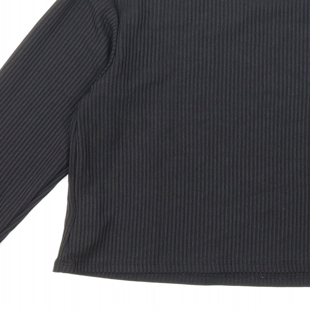 Primark Girls Black Basic T-Shirt Size 9 Years