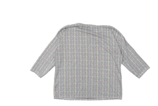 Papaya Womens Grey Check Basic T-Shirt Size 16