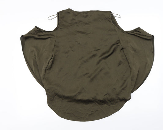 Star Womens Brown Basic Blouse Size 12