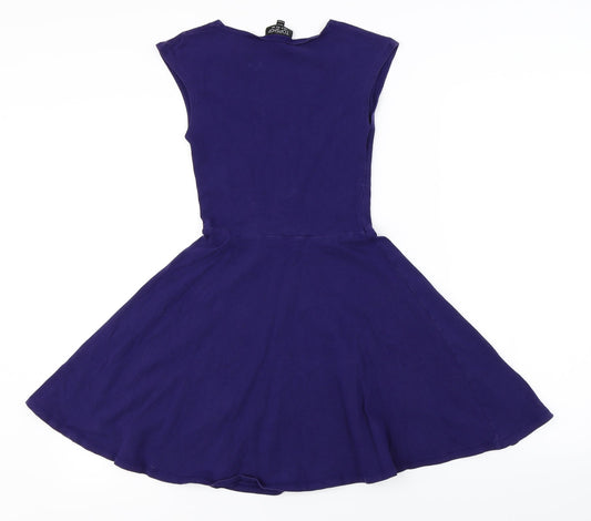 Topshop Womens Purple A-Line Size 6