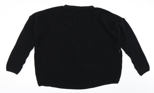 Boohoo Womens Black Pullover Jumper Size M