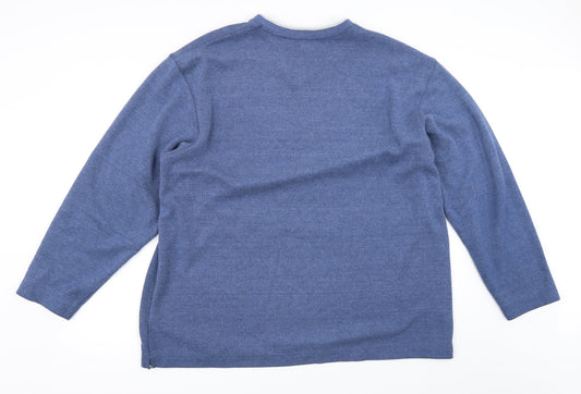Armando Mens Blue Pullover Jumper Size L