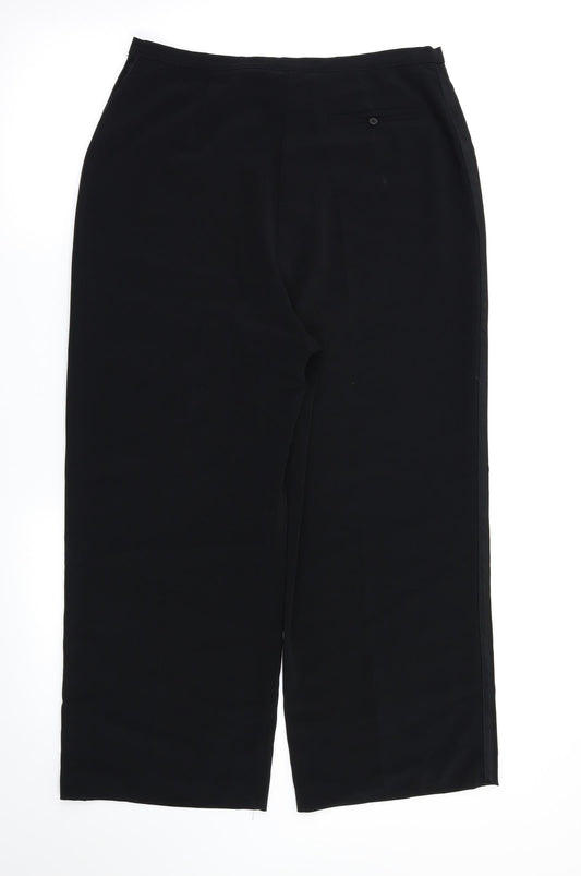 next Womens Black Trousers Size 12 L23 in